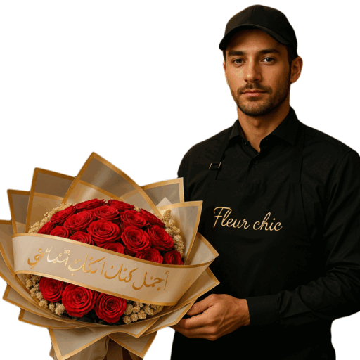 Fleur Éternelle Parfumée avec Ferrero Rocher – Bouquet de Roses Rouges – Livraison Maroc