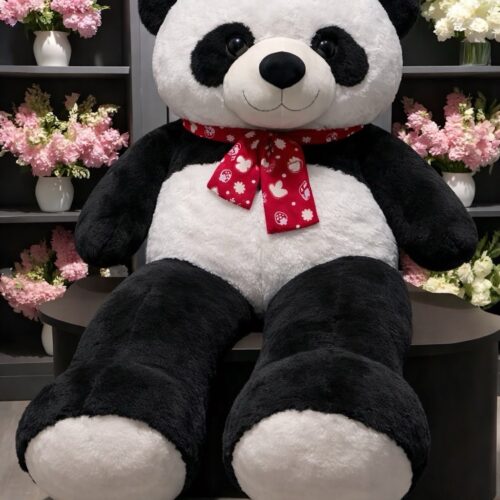 Panda en Peluche Géant Noir et Blanc – Cadeau Original & Mignon – Livraison Maroc