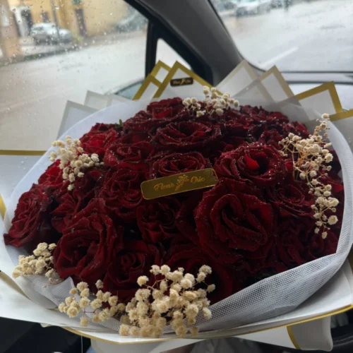 Bouquet élégant de roses rouges
